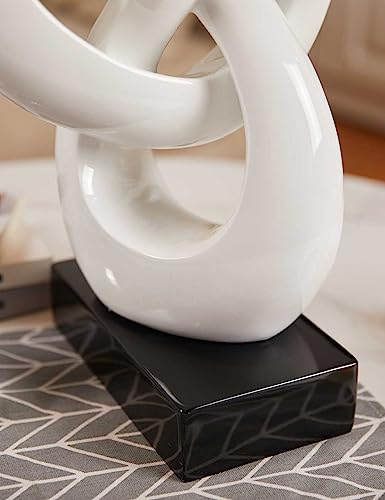 Sculpture Music Note Decor Modern Statue Gifts Treble Clef Figurine Polyresin Arts White 23 inch - color: White