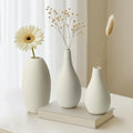 BEAHOT Ceramic Vases Set of 3, Modern Decorative Flower Vases for Living Room - size: 3 set