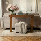 Plank+Beam Solid Wood Console Table, 36 Inch, Sofa Table, Narrow Entryway Table for Hallway, Behind The Couch, Living Room, Foyer, Easy Assembly, Pecan - color: Pecan, size: 36" Console Table