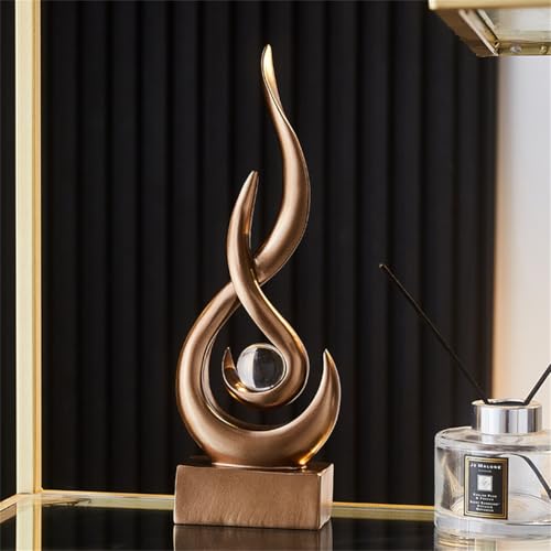 AWNR Abstract Art Deco Decor Statues for Home,Shelves,Table,Living Room, Dining Room,Modern Sculpture Decoraciones of Homes for Sale (Bronze) - color: Bronze
