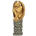Design Toscano NG33967 Trystan, Gargoyle Sentry of the Night Sculpture,two tone stone - style: Traditional