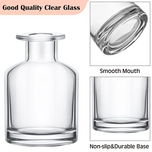 Mimorou 24 Pack Clear Glass Bud Vases Bulk Small Vintage Glass Bottles for Rustic Wedding Centerpieces, Table Decor, Flower Arrangements Mini Floral Vases for Home Party, Reception(2 x 2.8 in) - size: 2 x 2.8 In