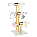 3-Tier Necklace Holder Bracelet Holder, Gold Acrylic Jewelry Display Stand Crystal T Bar Jewelry Organizer Gift for Women - style: 3-Tier 1pc