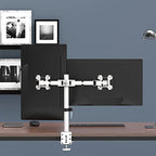 Mount Stand Fits 2 Screens up to 27 inch, 22 lbs. Weight Capacity per Arm (M002-W), White - color: White, size: Dual