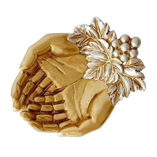 Jewelry Dish, Resin Hand Shaped Ring Holder Jewelry Organizer, Trinket Dish Tray for Christmas Birthday Wedding Gifts - color: Hands