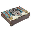 Diamond Painting Kit Storage Box, Bold Wolf Head DIY Multi Functional Handicraft Storage Box, Suitable for Home Office Holiday Gifts - color: National Pride Wolfdog