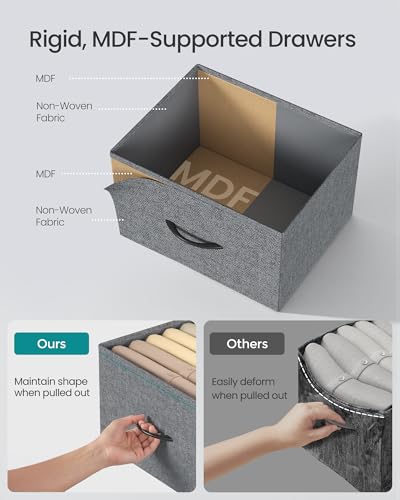 SONGMICS BELLAH Collection - Dresser for Bedroom, Chest of Drawers, Nightstand, 2 Drawers, Storage Organizer Unit, Closet, Entryway, Modern, Slate Gray ULGS312GN02S - color: Slate Gray, size: 1 Pack