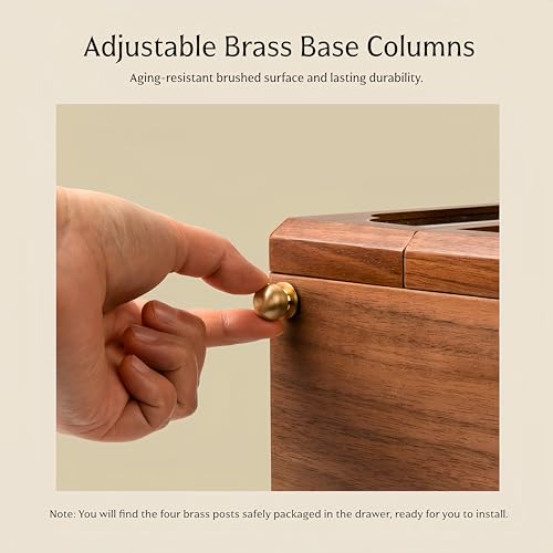 KINTNESS Wooden Jewelry Box With Key, 5 Layers Lockable Large Jewelry Organizer for Women Girls, Walnut Texture for Bracelet, Necklace, Ring, Valentines Gift for Women - style: Four-Leaf Clover Handle Design