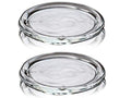 2 Pack Glass Candle Holder 3" Clear Beautiful Transparent Round Candle Plate - size: 2pack-3inch