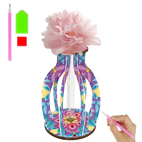 ILYUFO Diamond Art Kits for Adults, DIY Vase Diamond Art, Diamond Painting Kit, Ideal Desktop Ornaments & Thoughtful Female Gifts (Magic) - color: magic