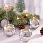 Volens Round Silver Votive Candle Holders, Mercury Glass Tealight Candle Holder Set of 12 - color: Silver