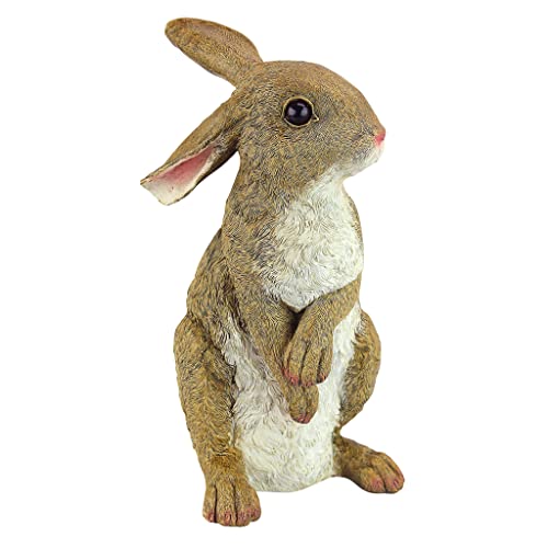 Design Toscano QM200681 Hopper the Bunny Standing Rabbit Indoor/Outdoor Garden Statue, 6 Inches Wide, 11 Inches Tall, Handcast Polyresin, Full Color Finish - style: Hopper