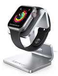 Lamicall Apple Watch Accessories, Watch Stand for Apple Watch Magnetic Fast Charger, Desk Charging Stand Holder Dock, Gift Gadeget for iWatch Series SE 11 10 9 8 7 6 5 4 3 2 1, Series Ultra, Sliver - color: Sliver