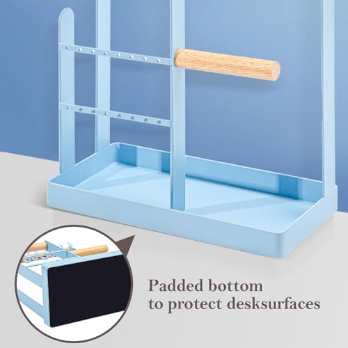 ProCase Cute Jewelry Stand, Aesthetic Jewelry Organizer for Dresser Vanity, Jewelry Holder Display for Necklaces Earrings, Gifts for Teen Girls Women, Bedroom Dorm Decor -Medium, Blue - color: Blue, size: 12.6" Height
