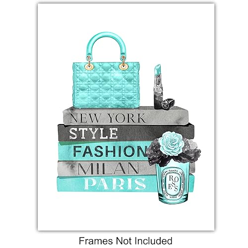 Haute couture Fashion Home Decor 11x14 - High Fashion Perfume, Shoes, Handbags - Glamorous Luxury Couture Set for Womens Bedroom, Teen Girls Room Decorations - Designer Wall Decor Poster - Unframed - size: 11x14