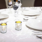 WGV Silver Speckled Tea Light Votive Candle Holder 2.2x2.75, Small Tiny Utility Cylinder Mercury Glass Vase, Home Accent Decor, 1 Pc - color: Silver-cylinder-2.75"