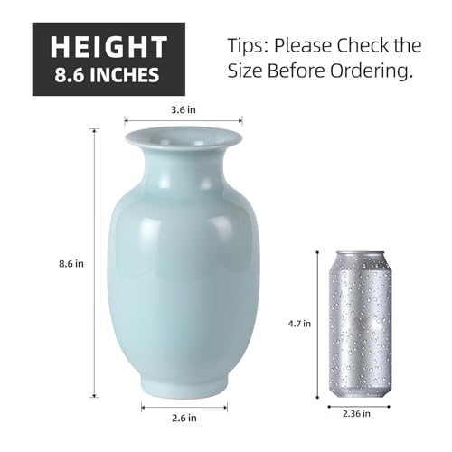 KAMMAK Colored Ceramic Vase, Beautiful Hand-Painted Decorative Vase, Modern Art Porcelain Vase for Flower Mantle Dining Table Centerpiece, Entryway Living Room Wedding Decoration, SS006 - style: SS006