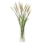 LSA International Wicker Tall Slim Vase 15.75”, Luxury Modern Decorative Glass Flower Holder with Textured Finish - size: 15.75"