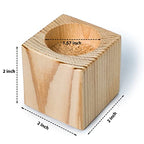 Wood Tealight Candle Holder - Rustic Wooden Votive Candle Holders - 10pcs Candle Holders Bulk - Wood Candle Holder for Centerpieces for Tables, Wedding Decor, Fireplace Decorations and Party