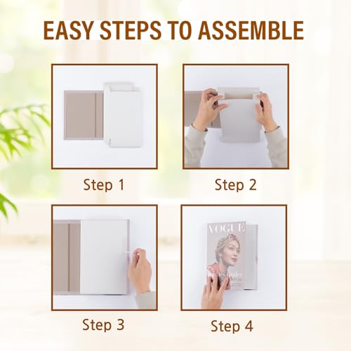 PROBENEX Glam Large | 4 PCS Faux Decorative Books for Home Decor | Not Real Books (Cardboard Boxes) | Coffee Table, Bookshelf & Shelf Styling Display Props for Living Room, Office - color: Glam_large