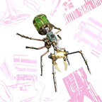 Steampunk Mechanical Ant Model Kit for Adults – 3D DIY Metal Insect Puzzle with Retro Brass Design, Collectible Robot Sculpture for Home & Office Decor, Gift for Hobbyists and Makers (Gatling Ant) - style: Gatling Ant