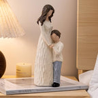 Mother and Son Figurines, Gifts for Mom from Son, Hand-Painted Family Sculpture Gifts for Birthday, Christmas, Mother’s Day, Thanksgiving, Resin, 9.5" H - style: Mother Son