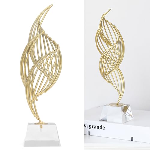 Fdit Chic Metal Abstract Art Sculpture, Luxury Art Piece Modern Decorative Piece for Home, Office, and Living Spaces (Crystal White) - size: Crystal White, style: Crystal White