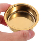 VOSAREA 6pcs Metal Incense Cone Burners Tea Light Tins Cups Tealight Holders Brass Incense Burner Plate Holder Empty Scented Candle Cup DIY Candle Holders for Party Wedding Table Decoration