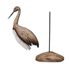 Rustic Wood Crane Nautical Decor - Tabletop & Coastal Beach Themed Decoration for Home Mediterranean Style - size: Large