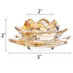GOLDEAL Lotus Tealight Candle Holders,Set of 4,Gold Glass,Tea Light Holders,Votive Candle Holders Bulk,Pillar Candle Holder for Wedding Party,Baby/Bride Shower Party,Bathroom,Home Table Centerpieces - color: Gold