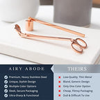 Airy Abode Candle Wick Trimmer and Candle Snuffer Accessory Set – Pick Your Color - color: Rose Gold