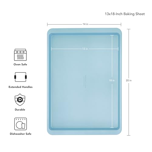 KitchenAid 13x18in Nonstick Aluminized Steel Baking Sheet, Mineral Water - color: Mineral Water, size: 13 x 18 Inch