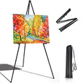 Portable Art Easel Stand 63 Inches - Black Picture Stands for Display w/Bag - Tabletop Art Easel Stand for Sign, Wedding Signs, Poster Stand, Painting Canvas Stand - Metal Tripod, Easels for Display - style: 63 Inch Anthracite Black (1 Pack)