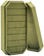 Velvet Ring Organizer Display Tray Jewelry Box Earring Holder Case for Wedding Birthday Christmas Day (Olive Green) - color: Olive Green