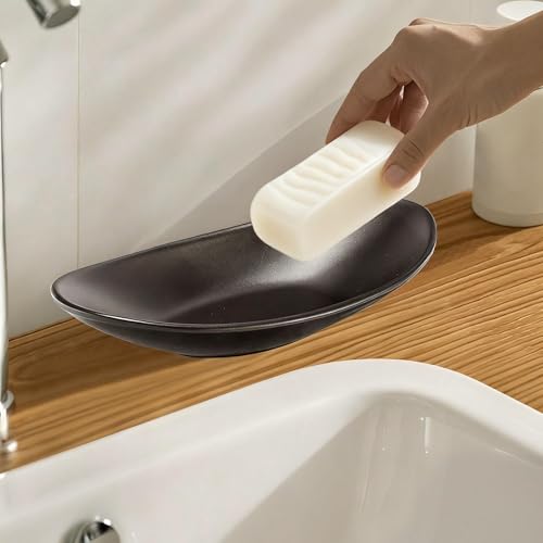 Binoster Black ring jewellery tray organiser tray, dresser decor key flat jewellery bowl decorative oval dish - color: Oval