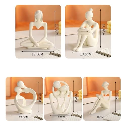 Statue Decorations Simple Modern Abstract Figures Creative Small Ornaments Living Room Home Desktop Decorations Home Decor Object(D) - size: D