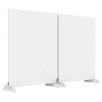 EVERHANGER Metal Pegboard Display Stand, Freestanding Tabletop Pegboard Display for Craft Shows & Fairs, 12"X16", 2pcs White - color: White, size: 2pack 12"X16"