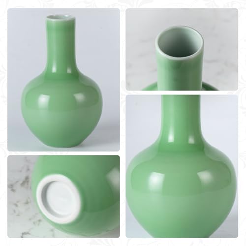 KAMMAK Colored Ceramic Vase, Beautiful Hand-Painted Decorative Vase, Modern Art Porcelain Vase for Flower Mantle Dining Table Centerpiece, Entryway Living Room Wedding Decoration, SS003 - style: SS003