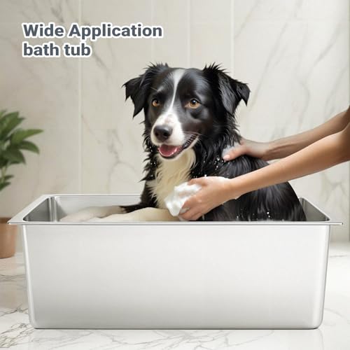 Kirecoo Stainless Steel Litter Box, Large Low Entry Metal Cat Pan Box, Indoor Litter Tray, Non Stick, No Smell, Easy to Clean, Pet Toilet Supplies for Cats - size: 19.48” L x 13.58” W x 3.9” H