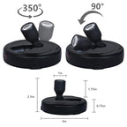 Battery Operated LED Spotlight, Picture Spot Lights, Indoor Uplighting, Puck Lights with Remote, Plants Tree Spotlight, Display Light for Paintings Dartboard Portrait Frame-Black - color: Black