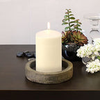Stonebriar 6 Pack Tall 3 x 6 Inch 65 Hour Long Burning Unscented Ivory Wax Pillar Candles