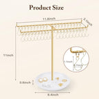 OAOLEER Bracelet Holder Organizer,2 Tier Jewelry Stands and Displays with 40 Movable Hooks Gold Bracelet Stand Jewelry Rack for Necklaces Bangles