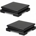 Chunful 2 Pcs Square Wooden Display Stand Wood Vase Display Base Black Pedestal Stand Square Vase Riser for Vases Teapot Trophy Collectibles Aquarium Lamp Home Decoration(7.9 x 7.9 x 2 Inch) - size: 7.9 x 7.9 x 2 Inch