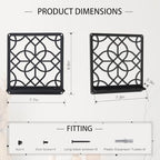OYEFLY Metal Wall Candle Holder,Black Farmhouse Rustic Wall Art Decor (Style 1, Medium) - size: Medium