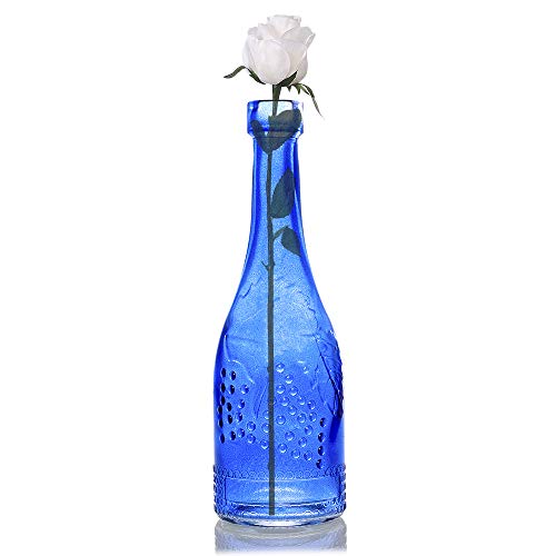 PaperLanternStore.com Bulk Pack (3) Stella Clear Vintage Glass Bottle Wedding Flower Vase - color: Stella - Clear, size: 3 Bottles