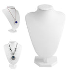 Faux Leather Mannequin Jewelry Necklace Display Holder Neck Bust Stand Showcase