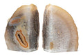 Agate Bookend with Rubber Bumpers Plus Includes Bonus Minerals (3.5-6 lb, Natural) - color: Natural, size: 3.5 - 6 lb