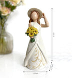 Daughter Hand on Hat Resin Figurine, 6" H,Sweet Gifts for Mom & Daughter, Birthday Mother's Day Warm Keepsake Home Decor - style: Hand on Hat
