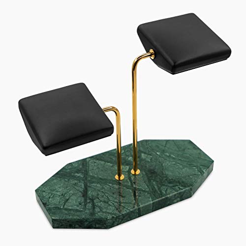LYS&LYX Watch stand watch display stand watch holder watch Handcrafted watch holder (2-green/glod/black) - color: green/glod/black