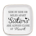 Sister Friendship Trinket Jewelry Dish - Sisters Are Always Close at Heart - Birthday Gift for Female Friend, Bridal Shower - style: Sisters are always close at heart